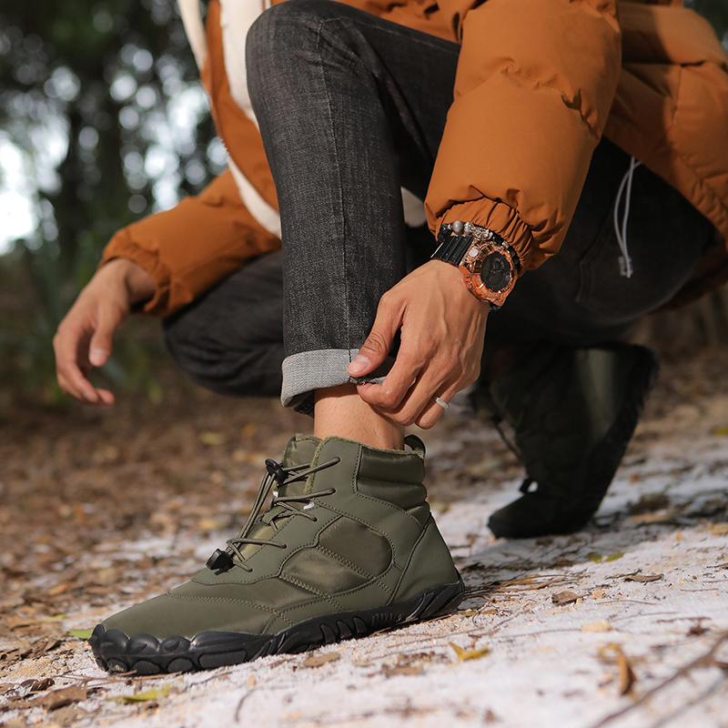 Plush Outdoor Sneakers Winter Hiking Shoes Warm Cotton Shoes Men Women Ankle Boots Anti-slip Trekking Camping Shoes