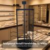 Powder-Coated Rotating Eyeglass Display Rack Compact Easy