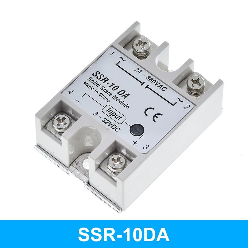 1/2/5PCS Solid State Relay SSR-10DA SSR-25DA SSR-40DA SSR-50DA 10A 25A 40A 50A DC 3-32V TO DC 24-380V AC SSR For Relay Module