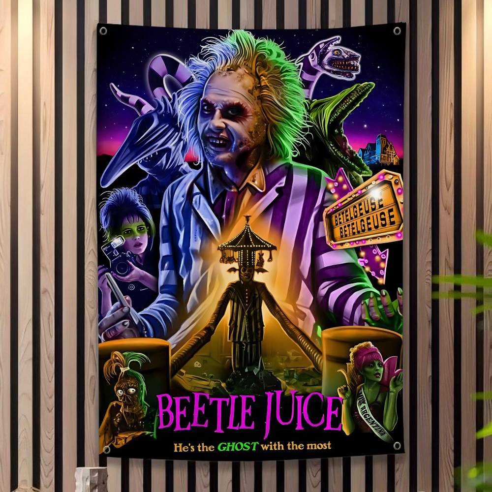 

Horror BBeetle Movies JJuices Large Size Shop Art Promotion Advertising Booth Flag Hanging Banners 74x94cm(29x37in)