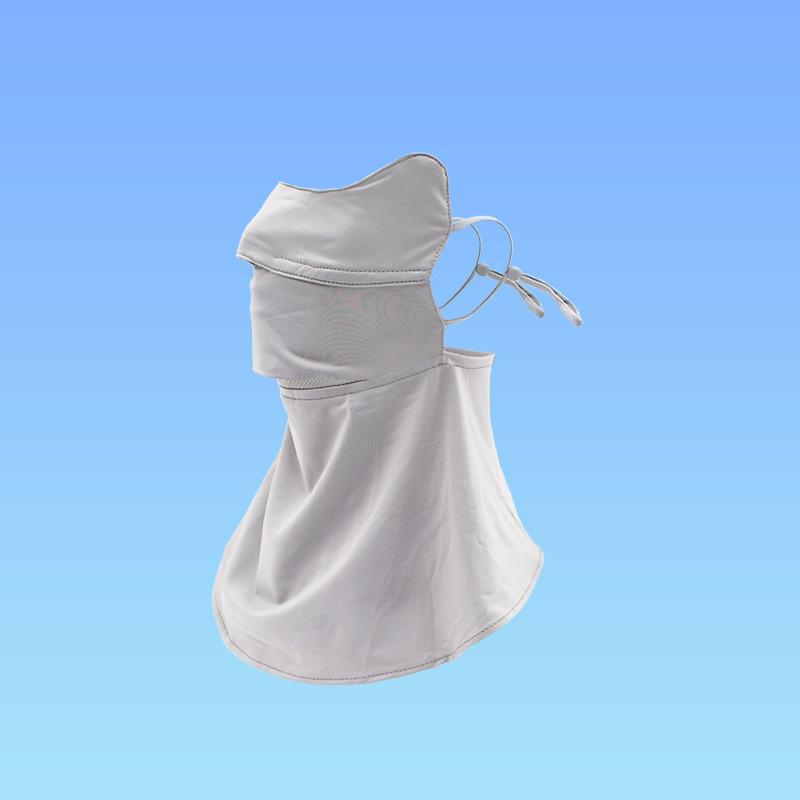 

Summer ice silk sunscreen mask, sunshade, UV protection neck cover, outdoor sunscreen mask белый