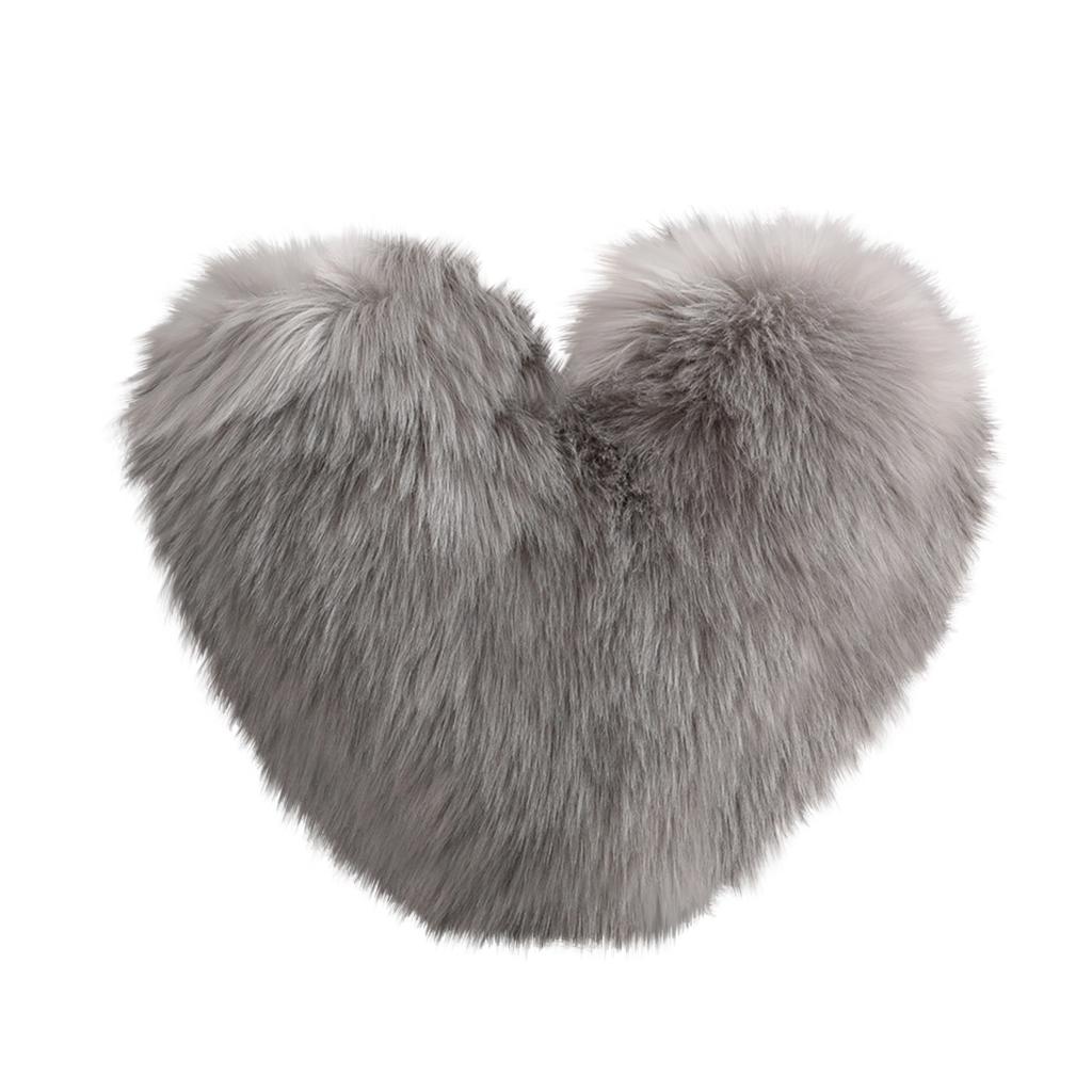 Creative Heart-Shaped Plush Throw Pillow/Cushion/Backrest With Insert/Sofa Lumbar Support