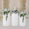 3-delige Cilindrische Displaystandaard (50 cm, 55 cm, 60 cm), Overlappende Witte DIY Decoratieve Tafel, Dessertschaal voor Bruiloften & Feesten