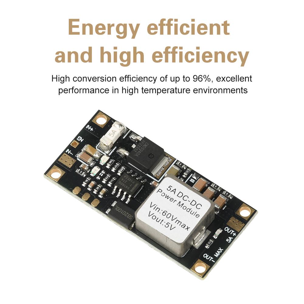 DC-DC 6.5V-60V to 5V 12V Voltage Stabilizing Step-Down Module Mini-Low-Profile Buck Converter Power Supply