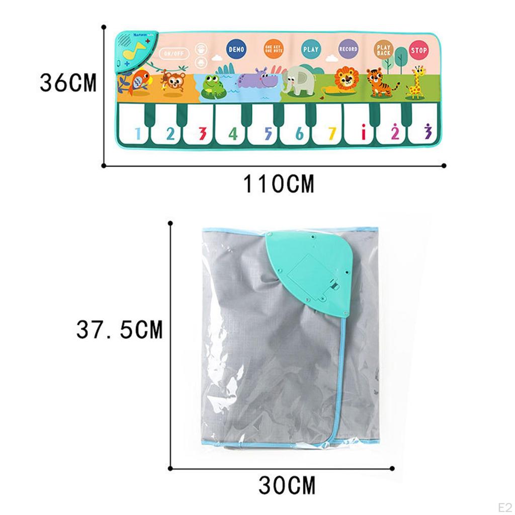 Dancing Music Mat Kid Musical with Lights Volume Adjustment Keyboard Playmat Piano