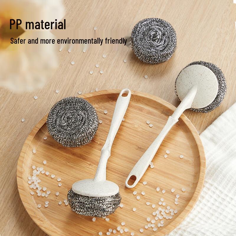 Mayflower Stainless Steel Pot Scrubber Set with Long Handle