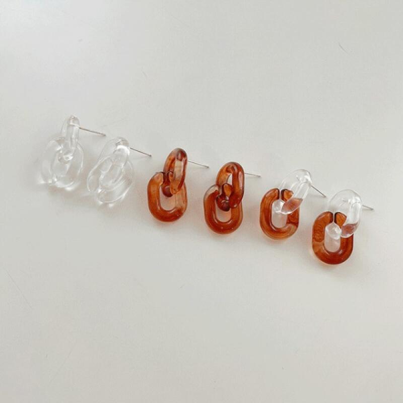 

Oval Homaica Touring Earrings brown
