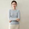 Pure Cashmere Women's Round Neck Sweater - 2026 Autumn/Winter, Versatile Slimming Style, Solid Color Warm Base Layer.