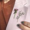 Broche Speld Verse Bloemen Compacte Legering Bloemenhouder Handvormige Houder Past op Jurken Overhemden Veelzijdig Speldje
