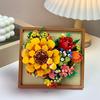 Eternal Vibrant Flower Building Block Photo Frame - Made Of Vibrant Multi-Colored Abs Plastic Home Decoration Novel Design Perfect For Home Decor