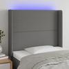 VidaXL LED Headboard Bedroom Furniture Single Bed Accessory Headboard Interior Dark Grey 3123883