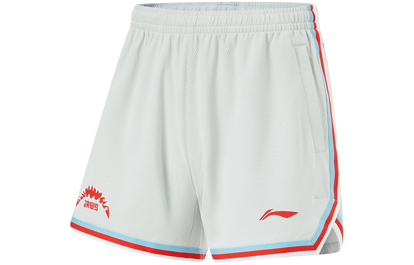 Li Ning CBA Collection Sports Shorts Men s Waterdrop Gray AAPU067-1 3XL