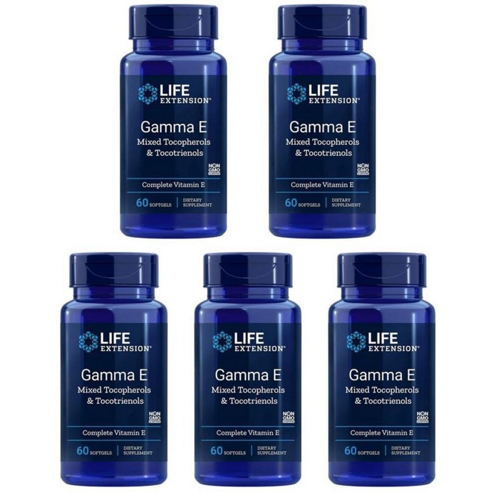 Life Extension Gamma E Mixed Tocopherol Tocotrienol 60 Tablets 5 Pcs