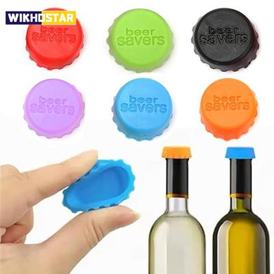 6/12 Pcs Reusable Silica Gel Bottle Caps 6 Colors Beer Vinegar Soy Sauce Soda Cola Cap Wine Protective Stopper Bar Tools