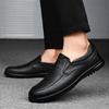 Fashion 2024 New Simple Men Casual Footwear Genuine Leather Men Loafers Fashion Male Comfortable Slip-On Shoe Mens Slip On Casual Shoes