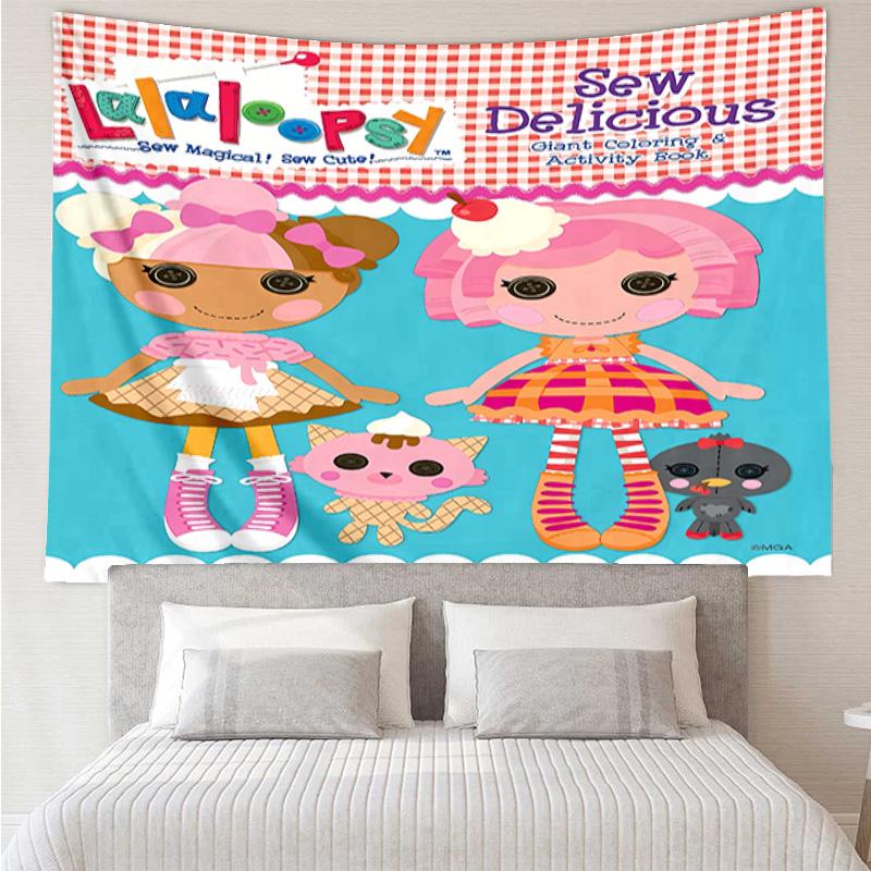Lalaloopsy Tapestry for Bedroom Aesthetic Classroom Tapestries Wall Hanging for Living Room Dorm Office,Ideal Creative Gift