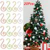 20PCS Tree Ornaments Multipurpose Plastic Heavy Duty Hangers Festive Stockings Ornaments S Hooks Xmas Christmas Shaped 50mm