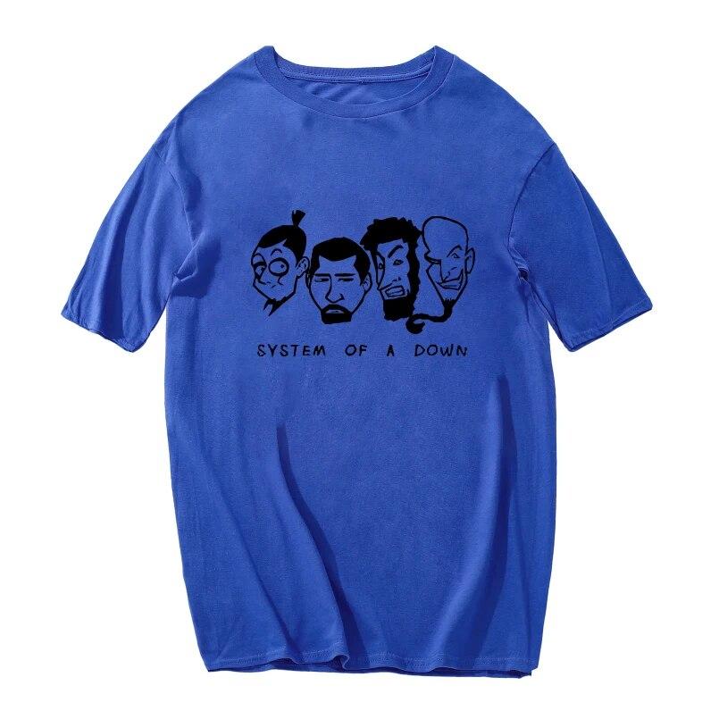 Tričko System Of A Down s kovovou páskou Unisex hipster volné streetwear estetické tričko vintage letní topy tričko Unisex oblečení