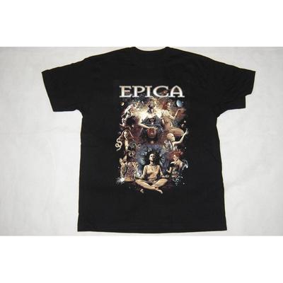 New Popular Epica Band Black T Shirt Cotton Full Size S 5Xl Rm1080