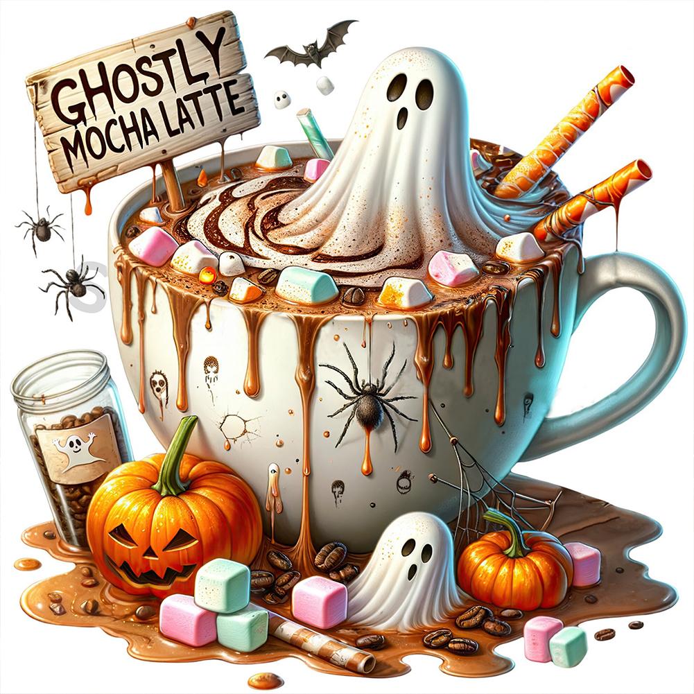 40x40cm Halloween Dessert 5D DIY Full Drill Round Diamond Painting Kit Decor