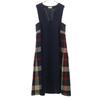 CRESTBRDIGE Check Switching No Sleeve One Piece M Navy Women Used