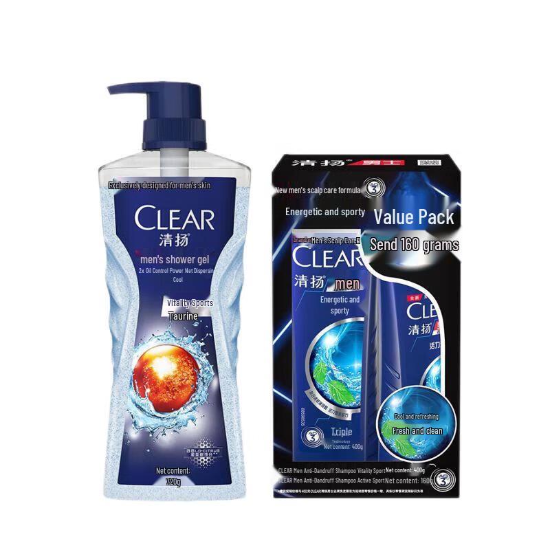 

Clear Anti-Dandruff Active Sport Mint Shampoo & Shower Gel Value Pack