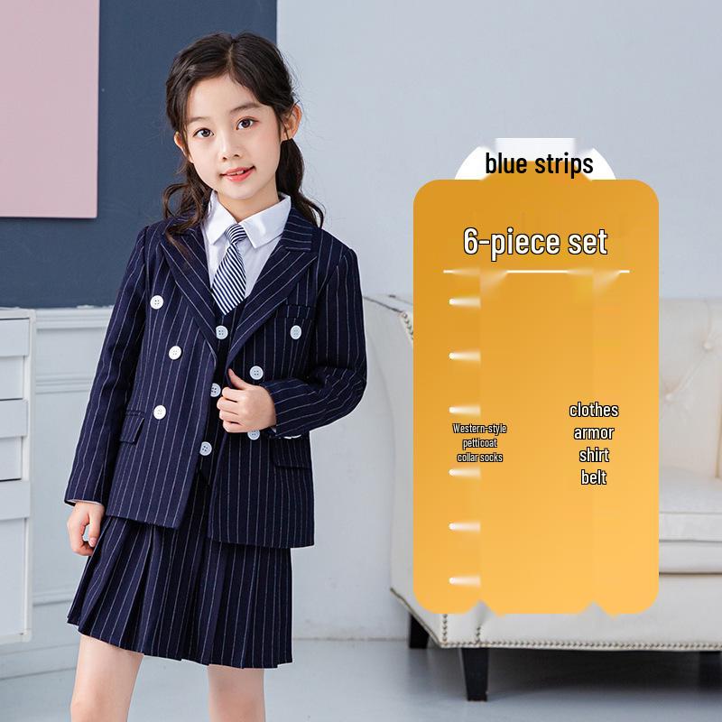 Korean Style Girls' Black Suit - 2024 Spring/Autumn Fashion for Kids