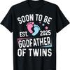 Soon To Be GodFather Of Twins Est. 2025 GodFather Vintage T-Shirt