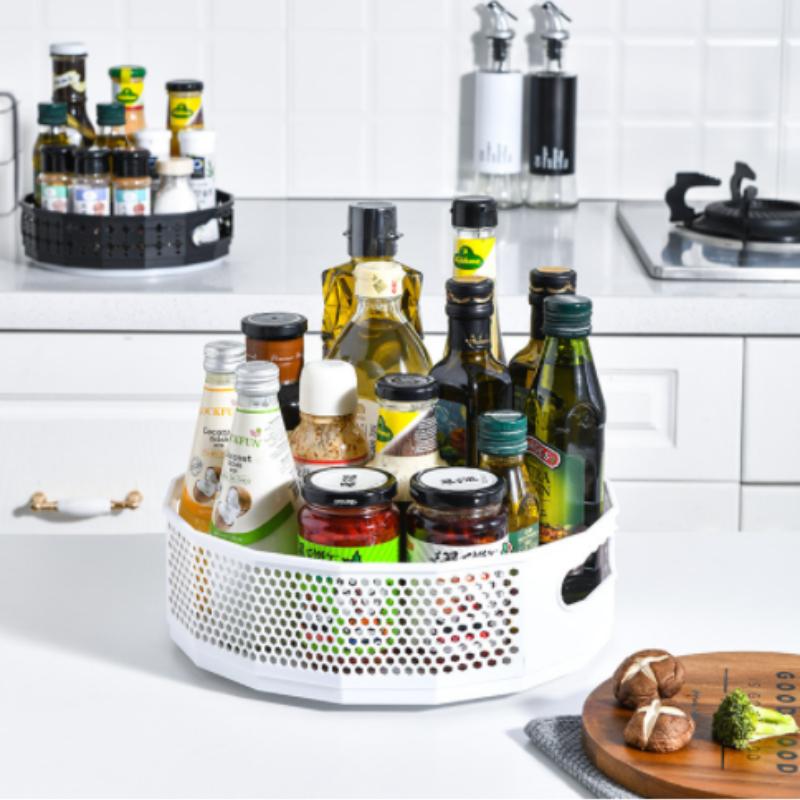 Suport pentru condimente cu rotire la 360° Suport pentru condimente Tavă de depozitare pentru bucătărie Lazy Susans Accesorii de casă pentru baie, dulapuri