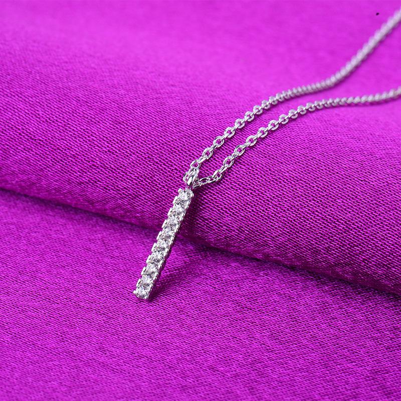 Women's Single Zirconia Pendant Necklace -Set CZ Jewelry