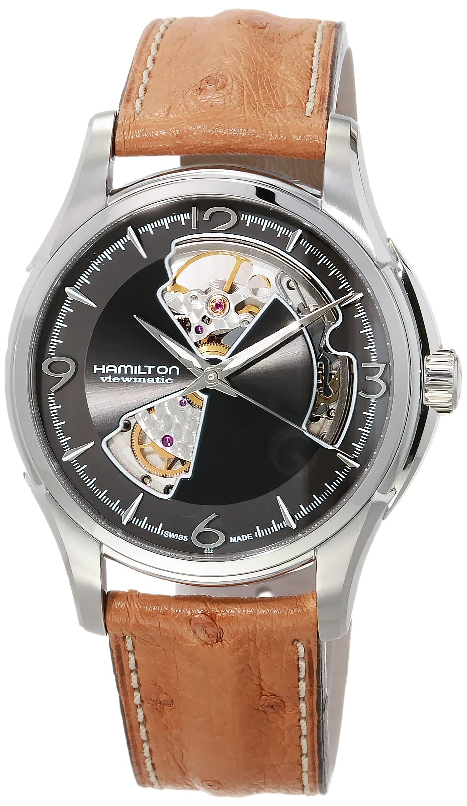 GOALMART Montre Homme Hamilton Jazzmaster Open Heart H32565585