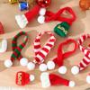 1pcs Mini Christmas Knit Hat Scarf DIY Wine Bottle Cover Decor Mini Woolen Hat Wine Bottle Decorative Hat DIY Handmade