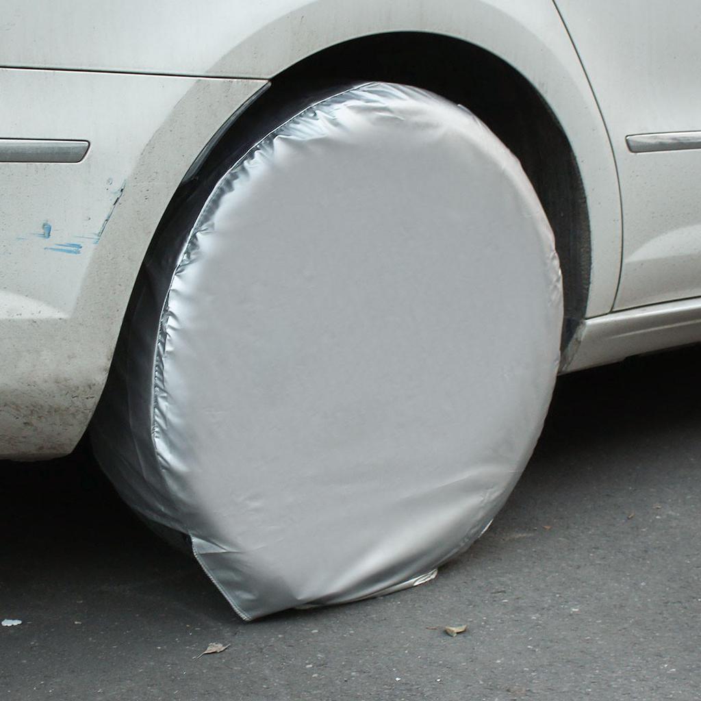 Conjunto de 2 13/" pulgadas Blanco Caravana Remolque Rueda Adornos Par