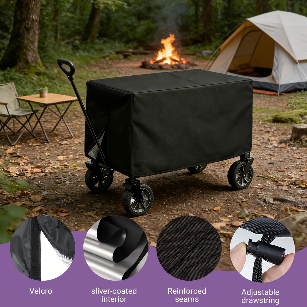 Multifunctional Foldable Cart Cover, Suitable for Most Outdoor Utility Carts. Suitable for Various Weather Conditions.