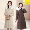Women's Over-the-Knee Long Down Coat with Fur Collar - Winter 2025 Korean Style Cotton-Padded Jacket