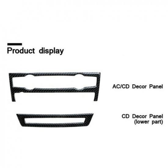 Air Condition Panel Sticker Cover Trim Carbon Fiber For BMW X5 E70 X6 E71
