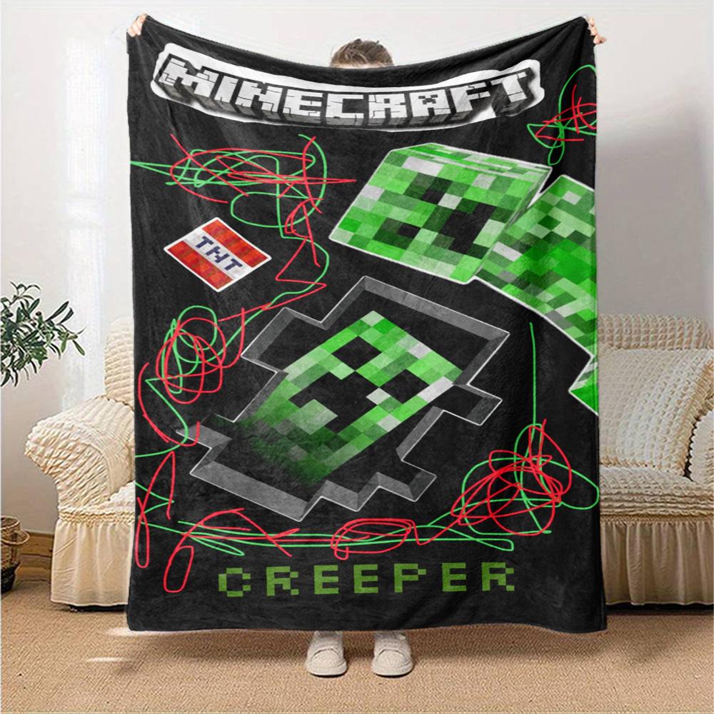 Minecraft Blanket Comfortable Suitable For Seaside Livingroom Office For All Occasions Playful Design Perfect Gift For Relatives And Friends