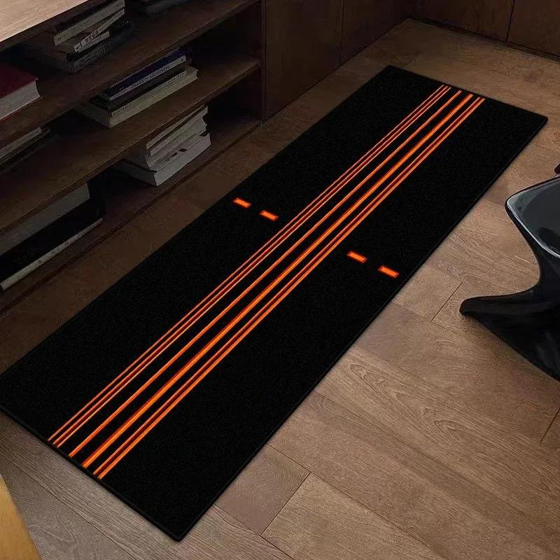 Motorcycle Floor Mat Non-Slip Washable Long Carpet Living Room Bedroom Floor Mat Home Decoration