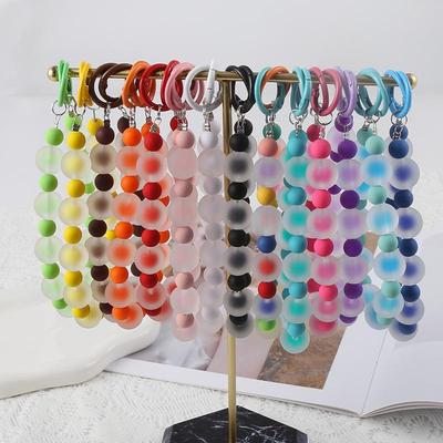 Colorful Beaded Phone Lanyard with Frosted Texture - Anti-Lost Wrist Strap, Keychain, Bag, and Cup Holder