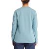 Timberland Loose Fit Crew Neck Letter Print Long Sleeve T-Shirt Women tops Blue A6D8J-DR5