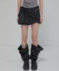 Peulleeoeob Asymmetrical Layered Mini Skirt (Fl-267_Black)
