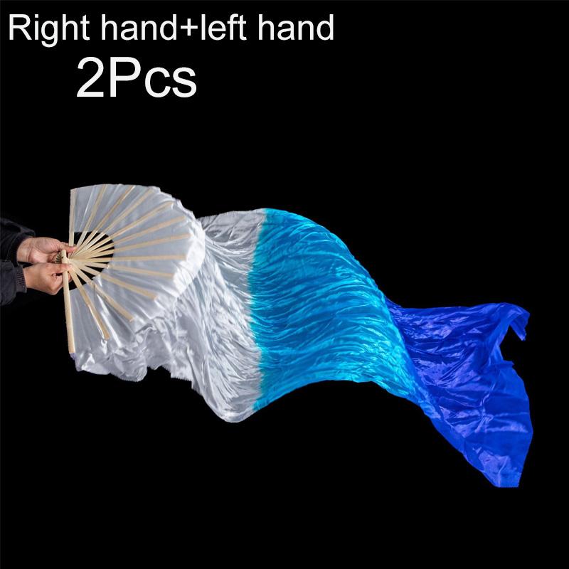 

2 шт./упак. градиентный цвет длинный танцор практика китайский стиль имитация шелка вечеринка танцевальный реквизит веер для танца живота длина 150 см 2pc