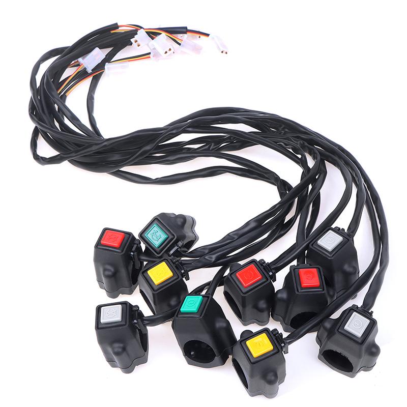 Durable Atv Motorcycle Dual Sport Quad Start Horn Kill Off Stop Switch Button Motorbike Accessories Control Handle Switches