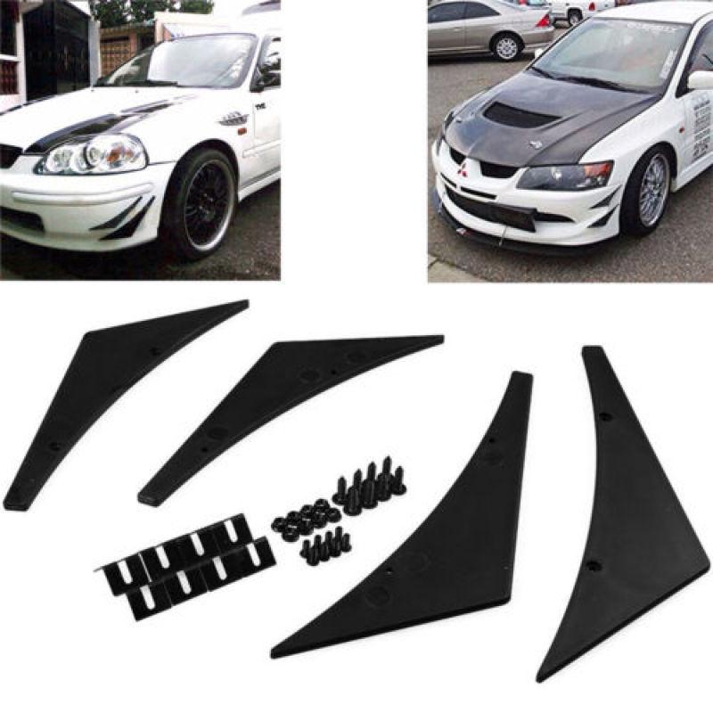 Car Refit Part Front Bumper Lip Diffuser Splitter Fins Spoiler Canards General Use