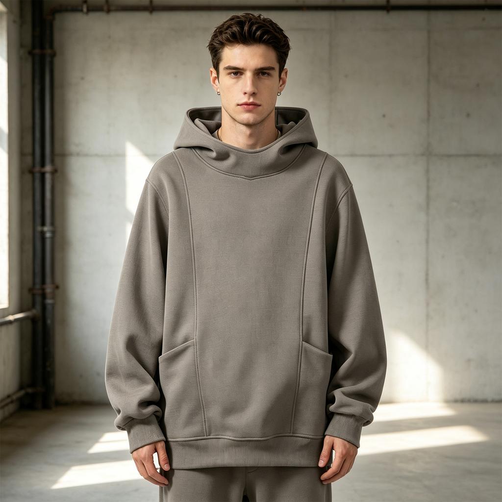 Men's Spring Fall Hoodie, Loose Fit Casual Basic Sweatshirt for Everyday Wear