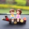New Cute Couples Car Ornaments Tree Branch Figure Figurines Decorations Automotive Interior Dashboard Decor Accessories