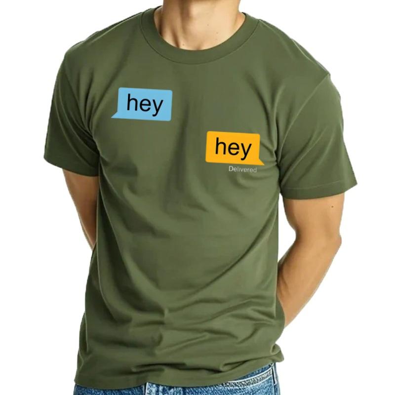 T-shirt For Men Large Size Streetwear Hey Grindr T-shirt Custom Design Sweat Ro