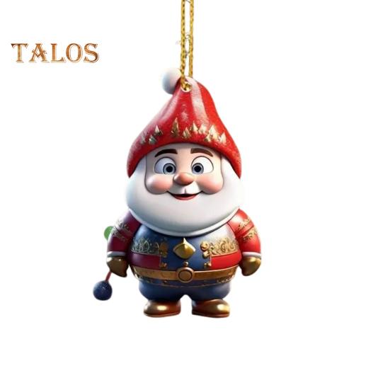 Christmas Ornaments Cartoon Snowman/Santa Xmas Tree Hanging Decoration Holiday Acrylic Decor for Christmas Valentine's Day Winter Party Supplies