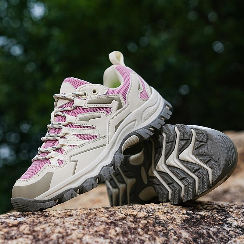 Fashion High Quality Leather Hiking Shoes Durable Outdoor Sport Men Trekking Leather Shoes Lace-Up Climbing Hunting Sneakers