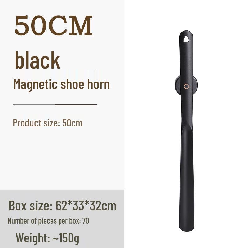 Black Walnut Long-Handled Magnetic Shoehorn: Elderly & Pregnant-Friendly Shoe Lifter Artifact.